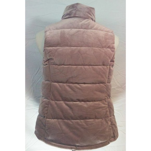Women's Puffer Velour Vest Color Ash Pink Size Med - Picture 4 of 6